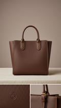 Espresso signature structured tote
