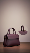 Deep plum mini satchel