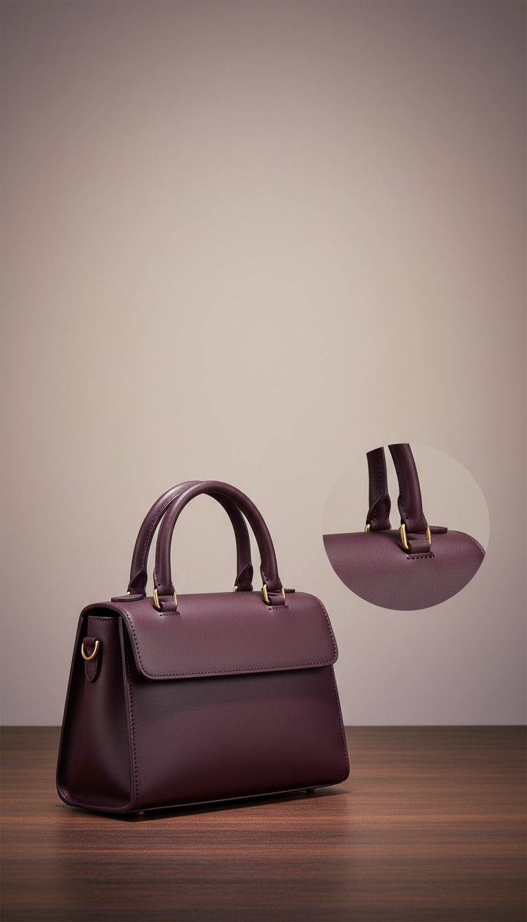 Deep plum mini satchel